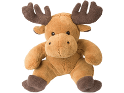 Peluche élan assis 24 cm marron