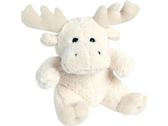 Peluche élan blanc assis 15 cm