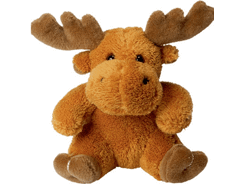 Peluche élan marron assis 13 cm