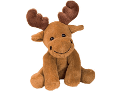 Peluche élan marron assis 15 cm