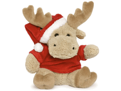 Peluche élan Noel beight assis 15 cm