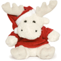 Peluche élan Noel blanc assis 15 cm Blancblanc
