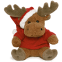 Peluche élan Noel marron assis 15 cm Marronmarron
