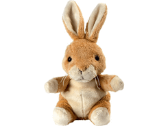 Peluche lapin beige assis 14 cm