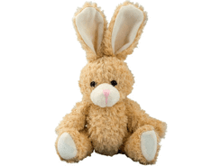Peluche lapin beige assis 17 cm