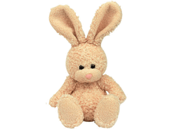 Peluche lapin beige assis 21 cm