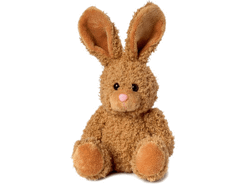 Peluche lapin marron assis 21 cm