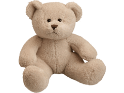 Peluche ours assis 18 cm crème