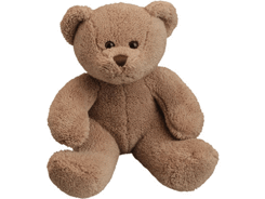 Peluche ours assis 18 cm marron