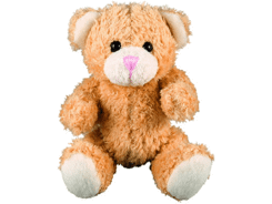 Peluche ours beige assis 10 cm