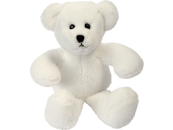 Peluche ours blanc assis 13 cm