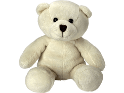 Peluche ours blanc assis 19 cm