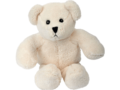 Peluche ours crème assis 13 cm