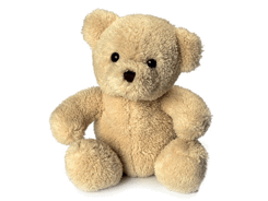 Peluche ours crème assis 14 cm