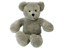 Peluche ours gris assis 13 cm