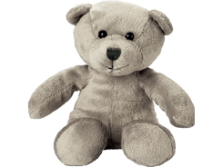 Peluche ours gris assis 19 cm