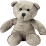 Peluche ours gris assis 19 cm Grisgris clair