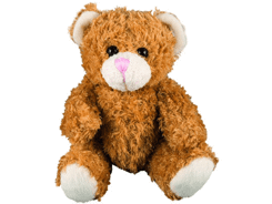 Peluche ours marron assis 10 cm