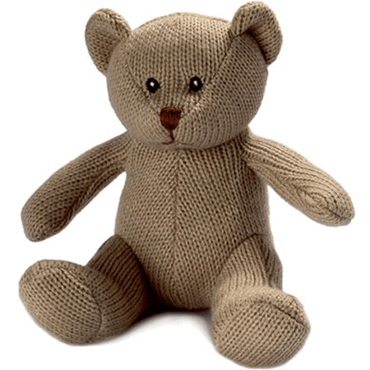 Peluche ours gonflable assis marron