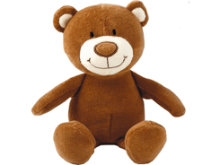 Peluche ours marron assis 19 cm