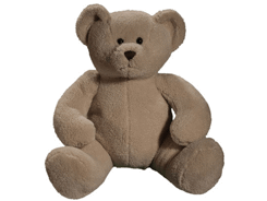Peluche ours marron assis 28cm