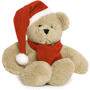 Peluche ours noel beige assis 20 cm Au choixbeige