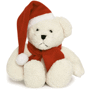 Peluche ours noel blanc assis 20 cm Blancblanc