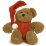 Peluche ours noel marron assis 20 cm Marronmarron