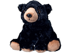 Peluche ours noir assis 20cm