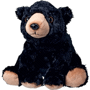Peluche ours noir assis 20cm Noirnoir