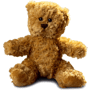 Peluche ours poil long marron assis 16 cm Marronmarron