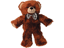 Peluche ours poil long roux assis 16 cm