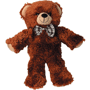 Peluche ours poil long roux assis 16 cm Marronmarron