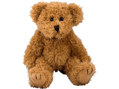 Peluche ours roux assis 13cm