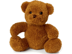 Peluche ours roux assis 14 cm