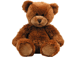 Peluche ours roux assis 23cm