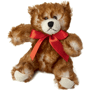 Peluche poil long ours assis 9 cm marron Marronmarron