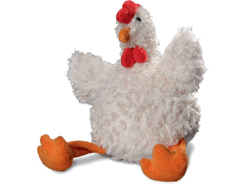 Peluche poule assis 20 cm