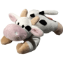 Peluche vache 12 cm Au choixblanc/noir