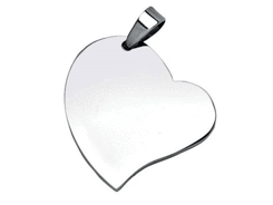 Pendentif acier coeur - 30x30 mm