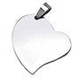 Pendentif acier coeur - 30x30 mm Au choixargenté