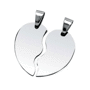 Pendentif acier coeur brise Au choixargenté