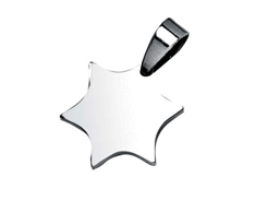 Pendentif acier etoile - 17x17 mm