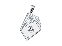 Pendentif acier jeux de cartes