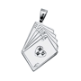 Pendentif acier jeux de cartes Au choixargenté