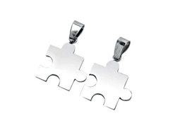 Pendentif acier puzzle