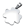 Pendentif acier trefle a 4 feuilles-20x20 Au choixargenté