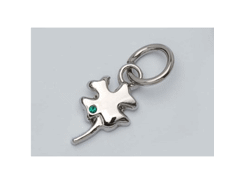 Pendentif charms trefle 4 feuill.cristal