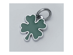 Pendentif charms trefle 4 feuilles vert