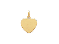 Pendentif coeur plaque or personalisable